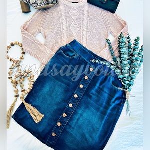 💙Denim SKIRT~Be Girl~Button down denim skirt💙